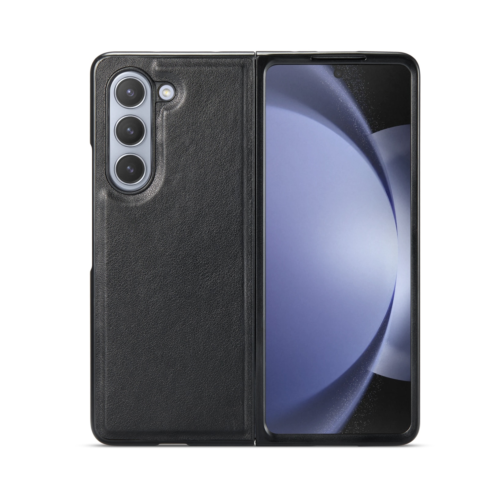 Samsung Galaxy Z Fold 6 Echt lederen hoesje zwart