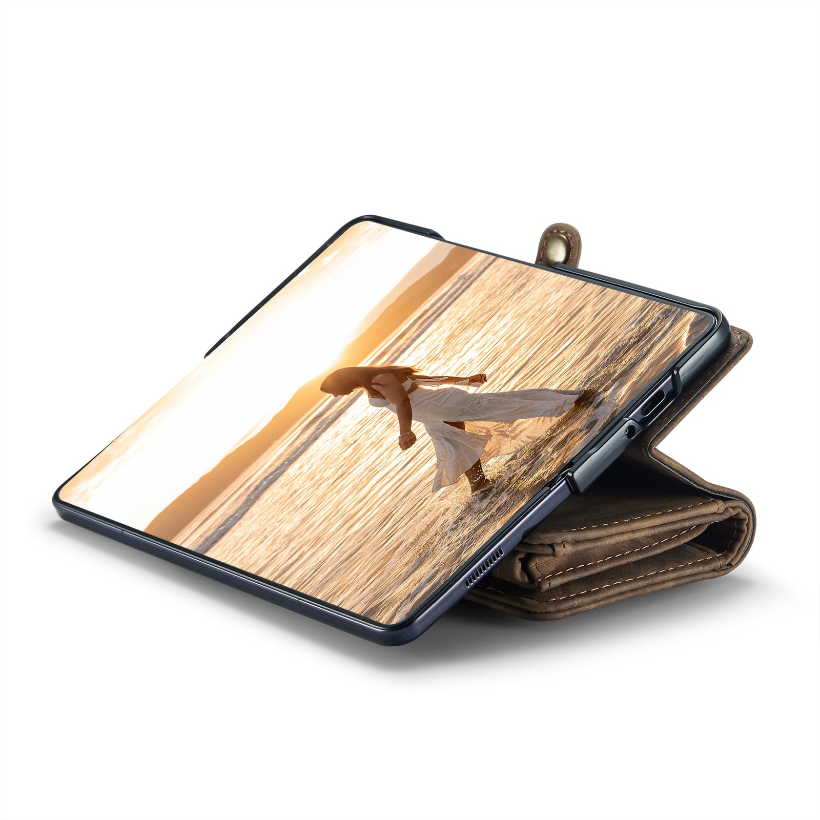 Multi-slot hoesje Samsung Galaxy Z Fold 6 bruin