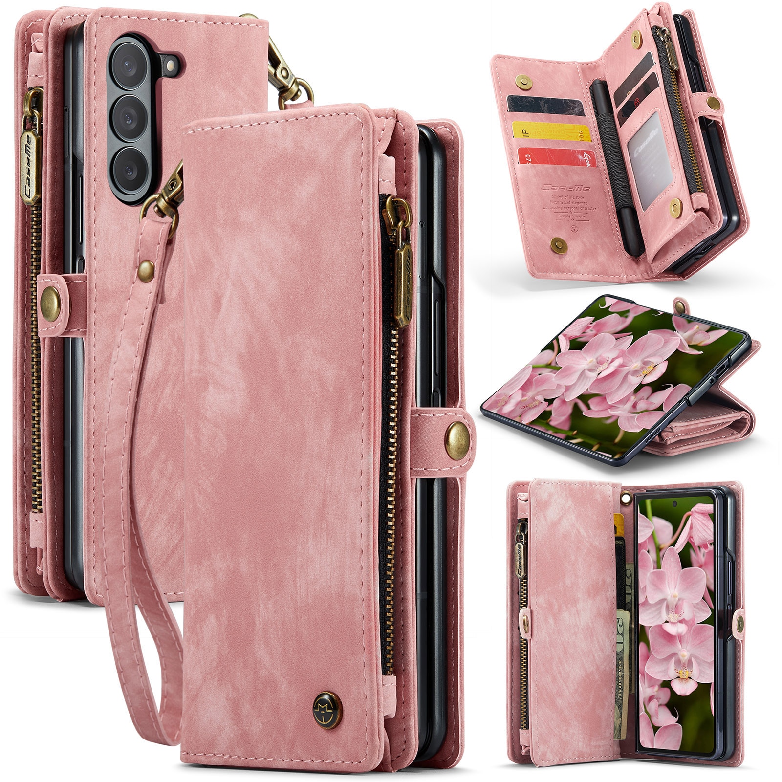 Multi-slot hoesje Samsung Galaxy Z Fold 6 roze