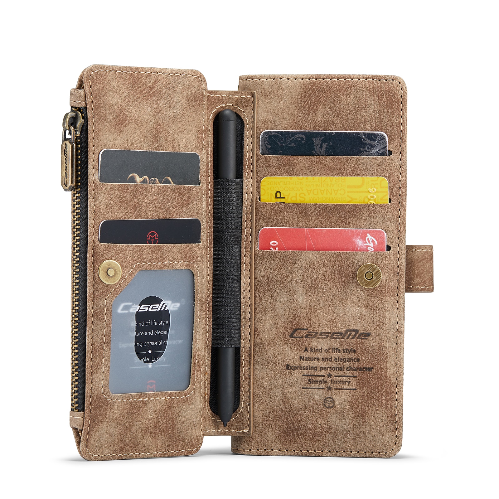 Bookcover hoesje Rits Samsung Galaxy Z Fold 6 bruin