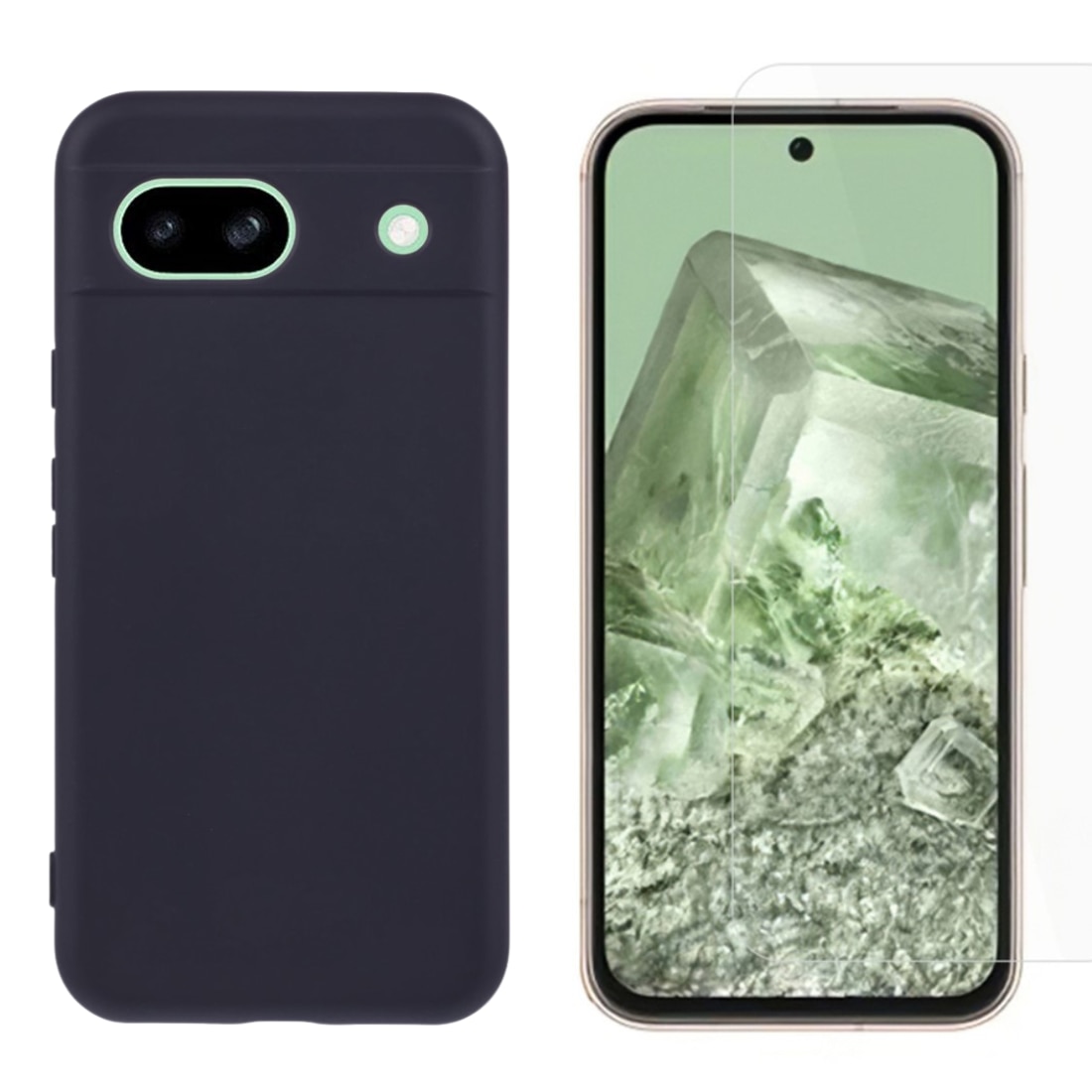 Google Pixel 8a Set TPU-hoesje en Screenprotector