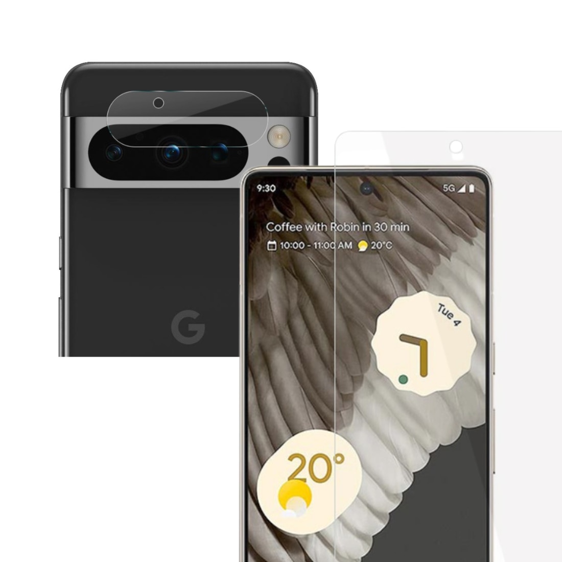 Google Pixel 8 Pro Camera Protector en Screenprotector Gehard Glas