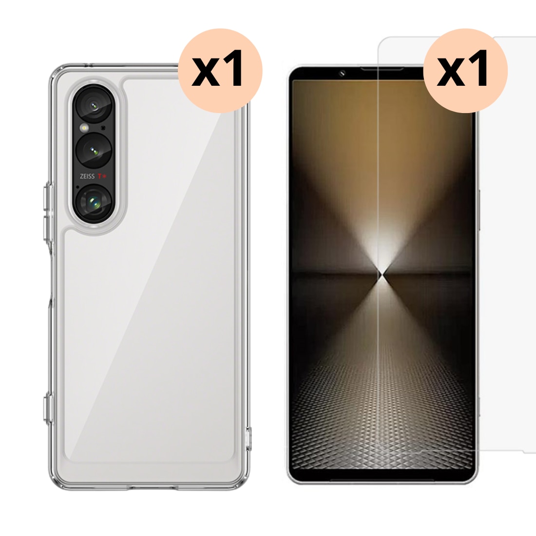 Sony Xperia 1 VI Set Hoesje en Screenprotector