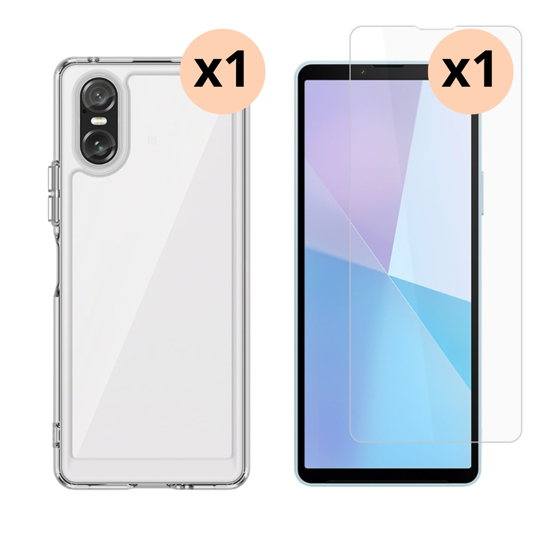 Sony Xperia 10 VI Set Hoesje en Screenprotector