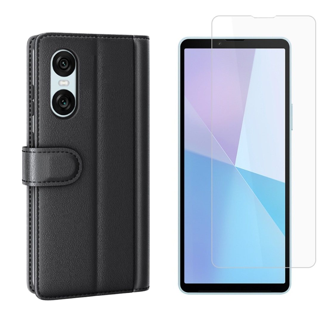 Sony Xperia 10 VI Set van Bookcover hoesje en Screenprotector