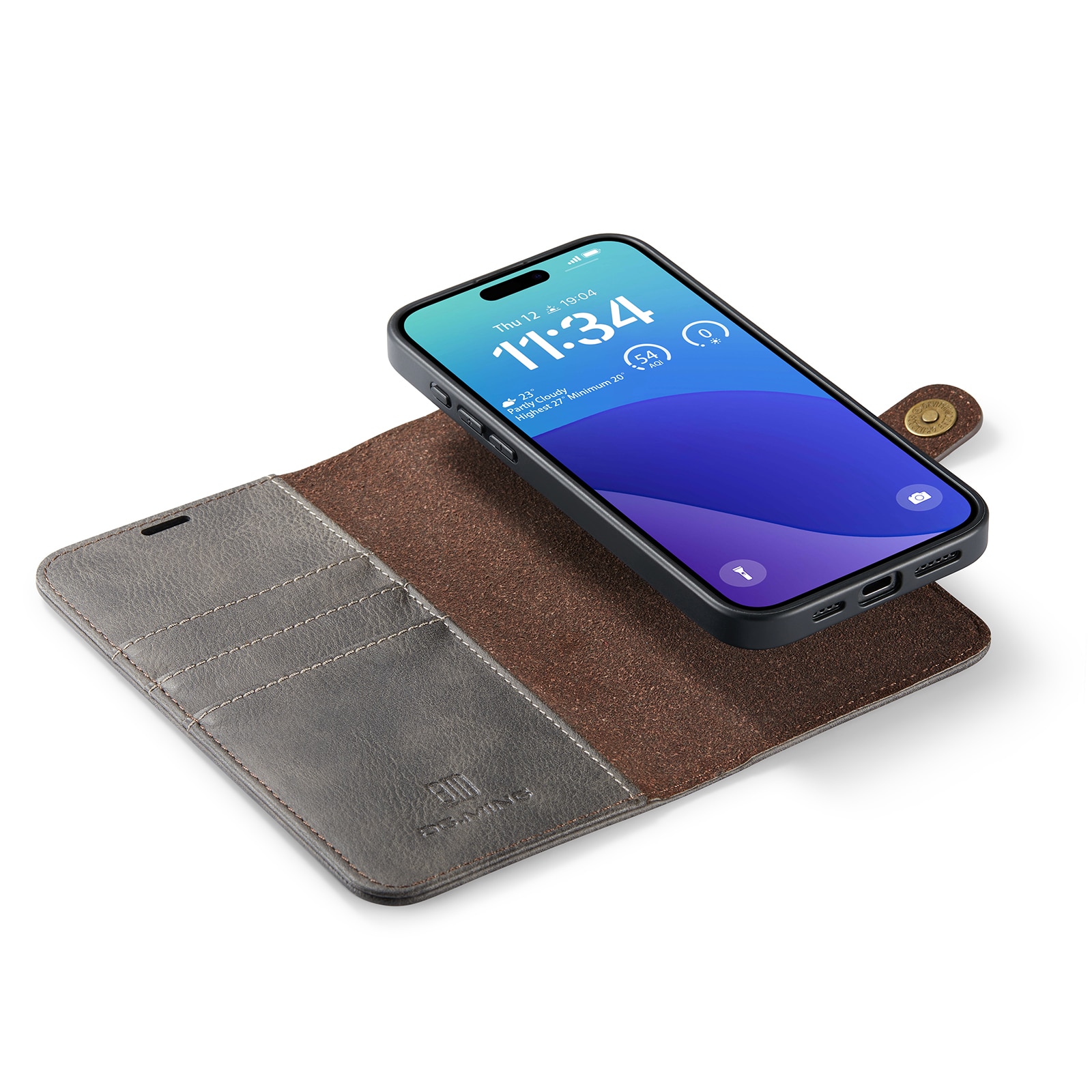 Magnet Wallet iPhone 16 Pro Max Brown