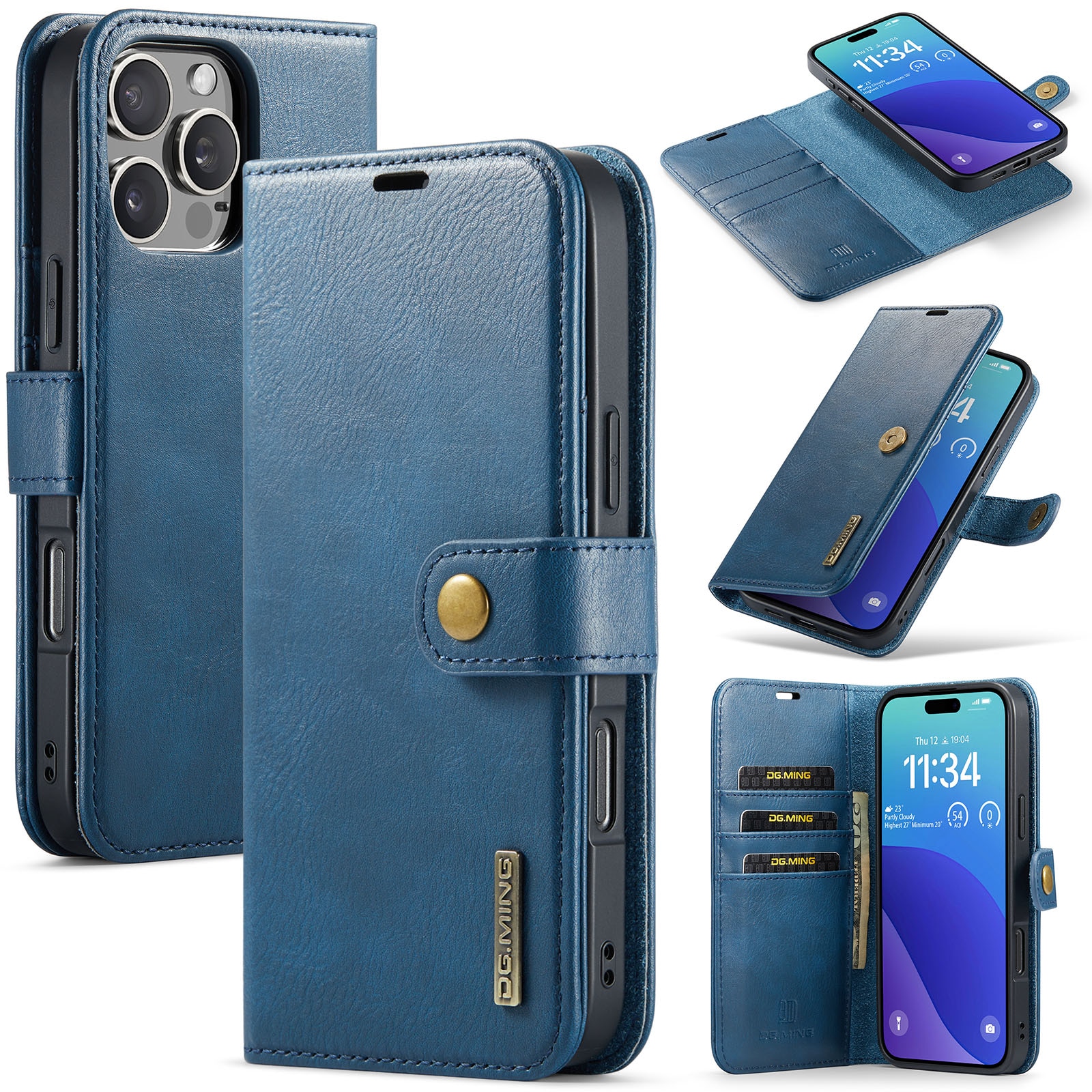 Magnet Wallet iPhone 16 Pro Blue