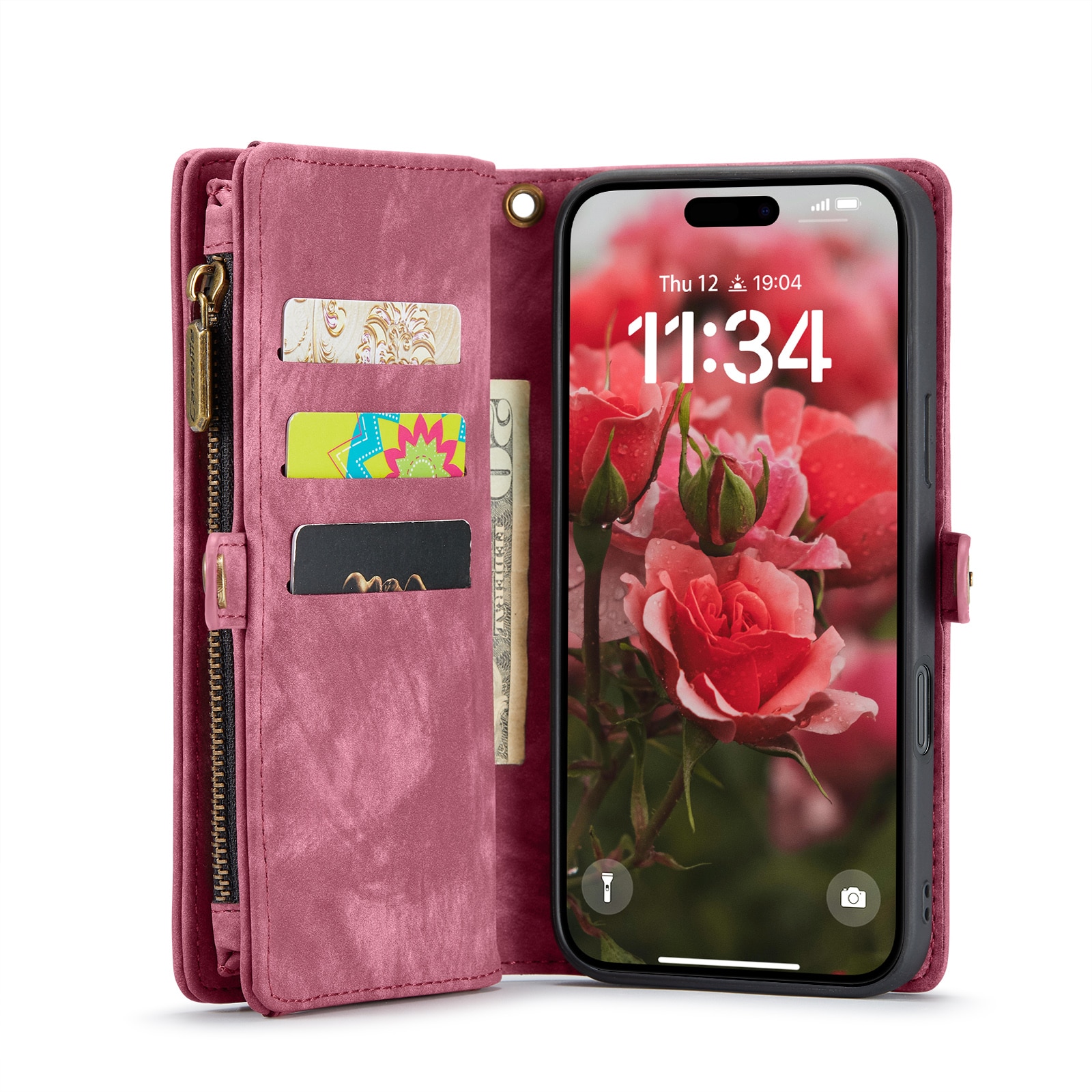 Multi-slot Hoesje iPhone 16 Plus rood