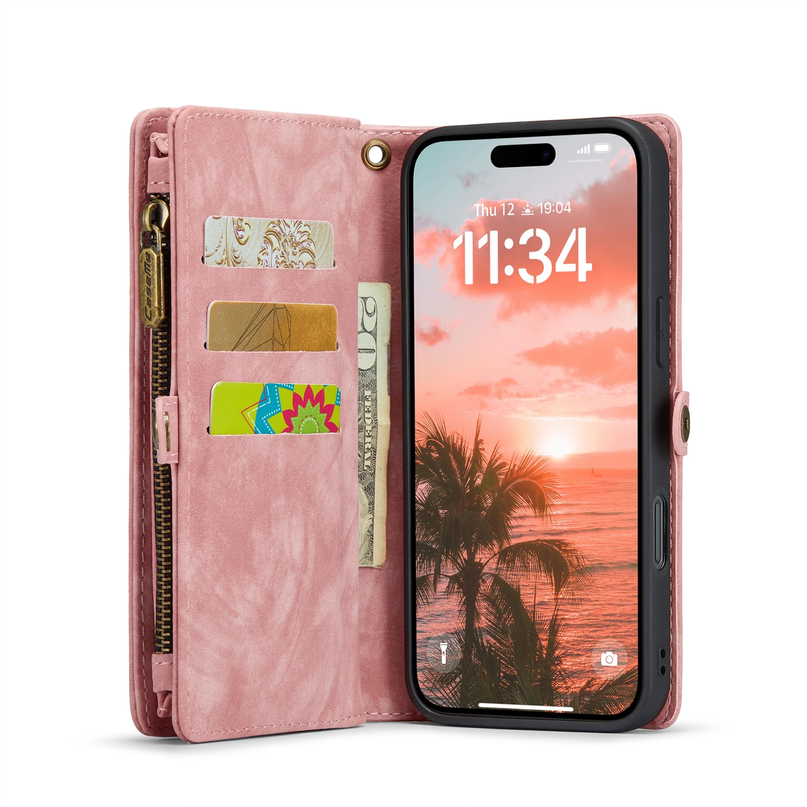 Multi-slot Hoesje iPhone 16 Plus roze