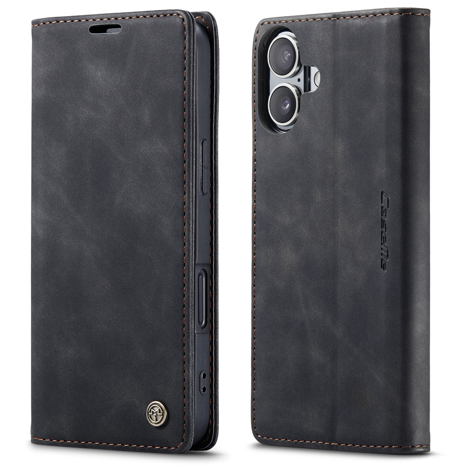 Slim Bookcover Hoesje iPhone 16 Plus Zwart