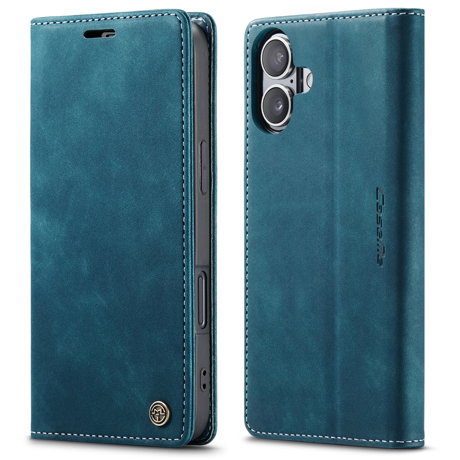 Slim Bookcover Hoesje iPhone 16 Plus Blauw