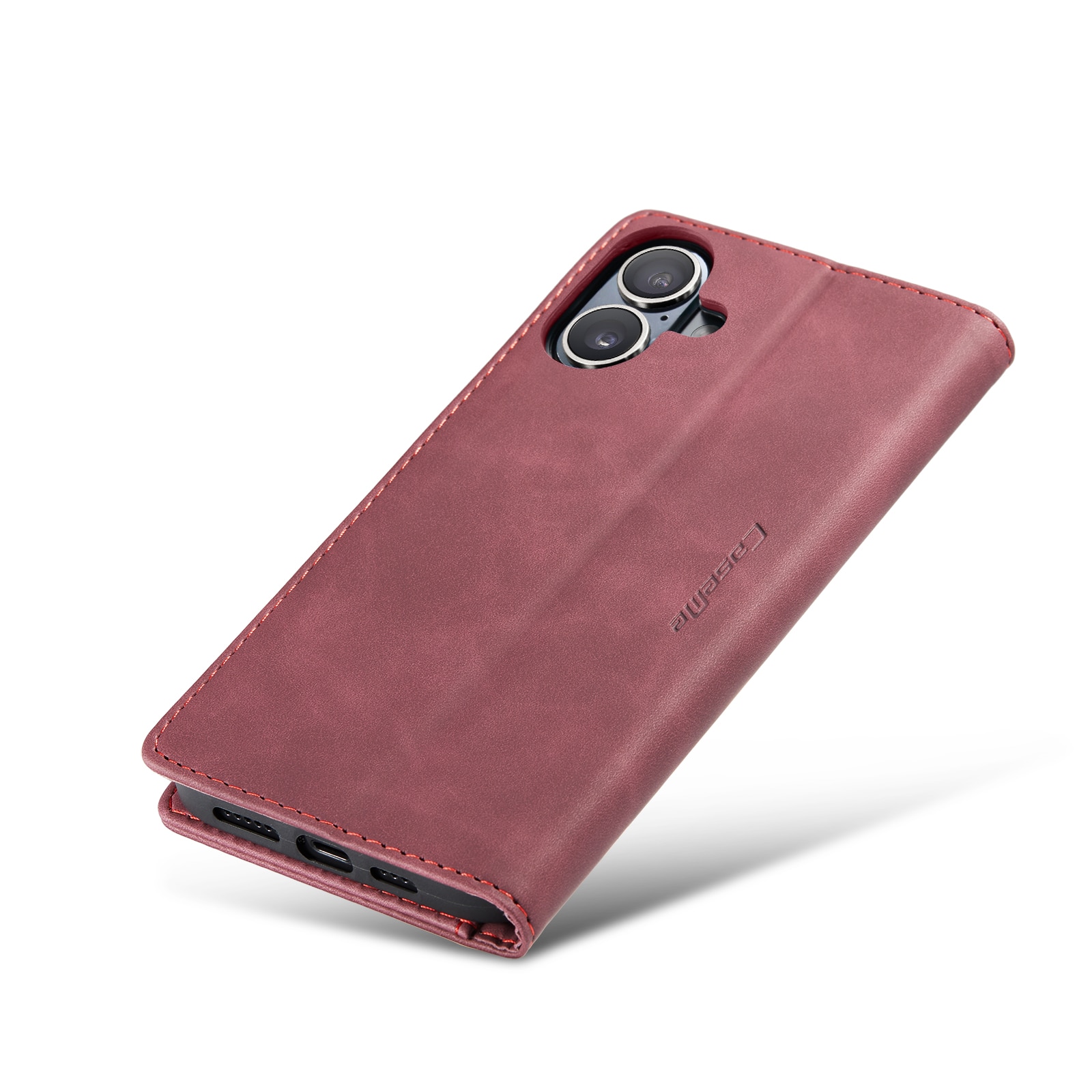 Slim Bookcover Hoesje iPhone 16 Rood