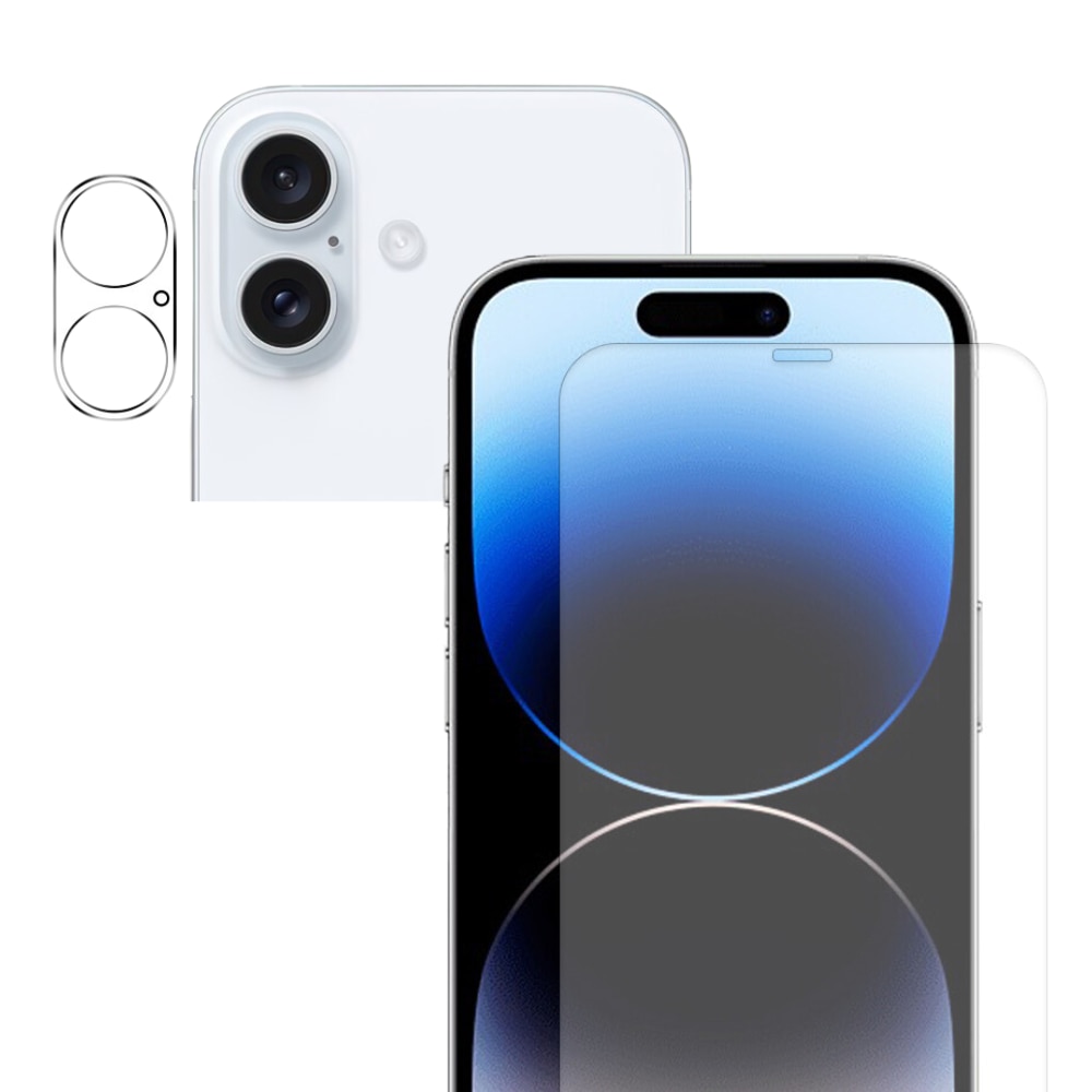 iPhone 16 Plus Camera Protector en Screenprotector Gehard Glas