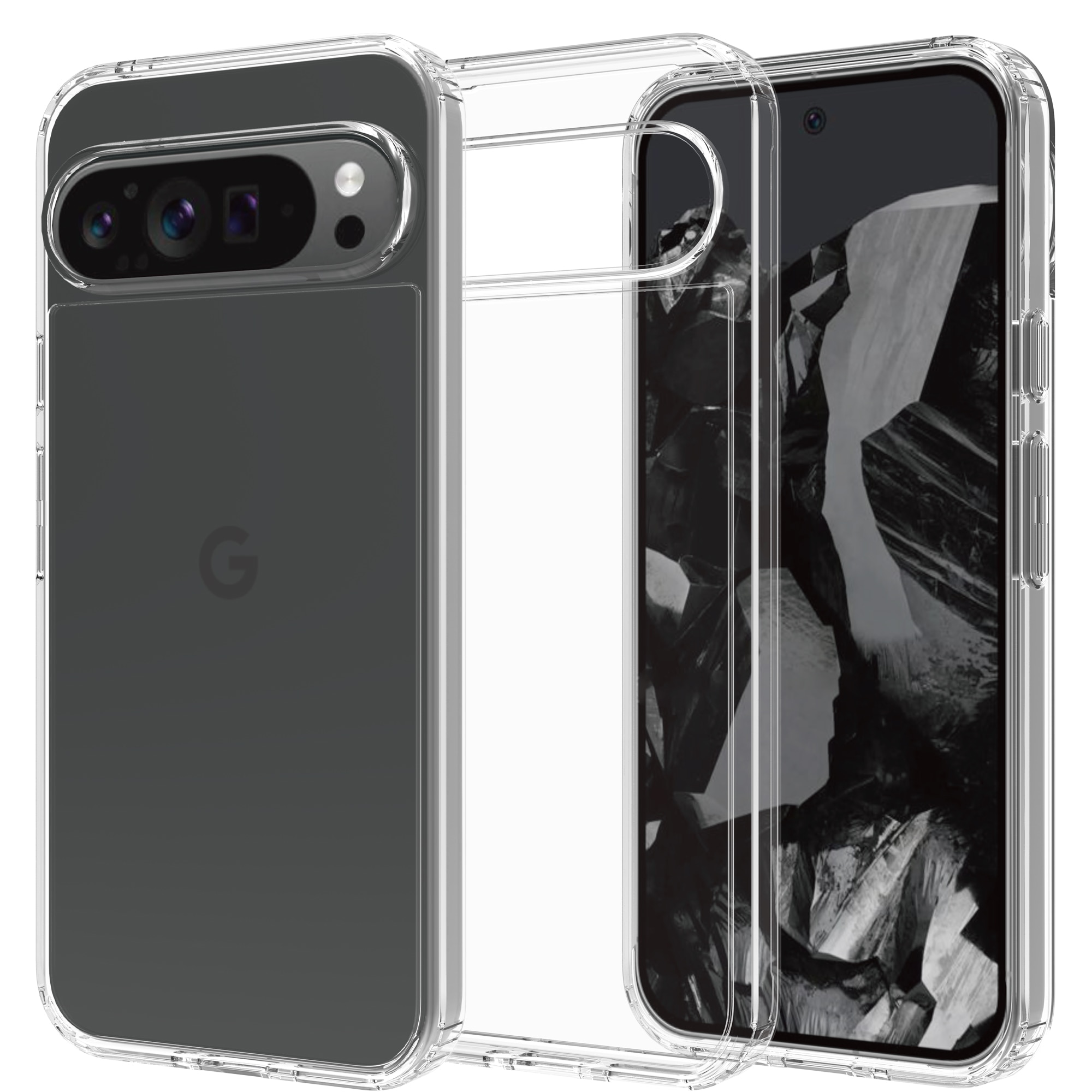 Crystal Hybrid Case Google Pixel 9 Pro XL transparant