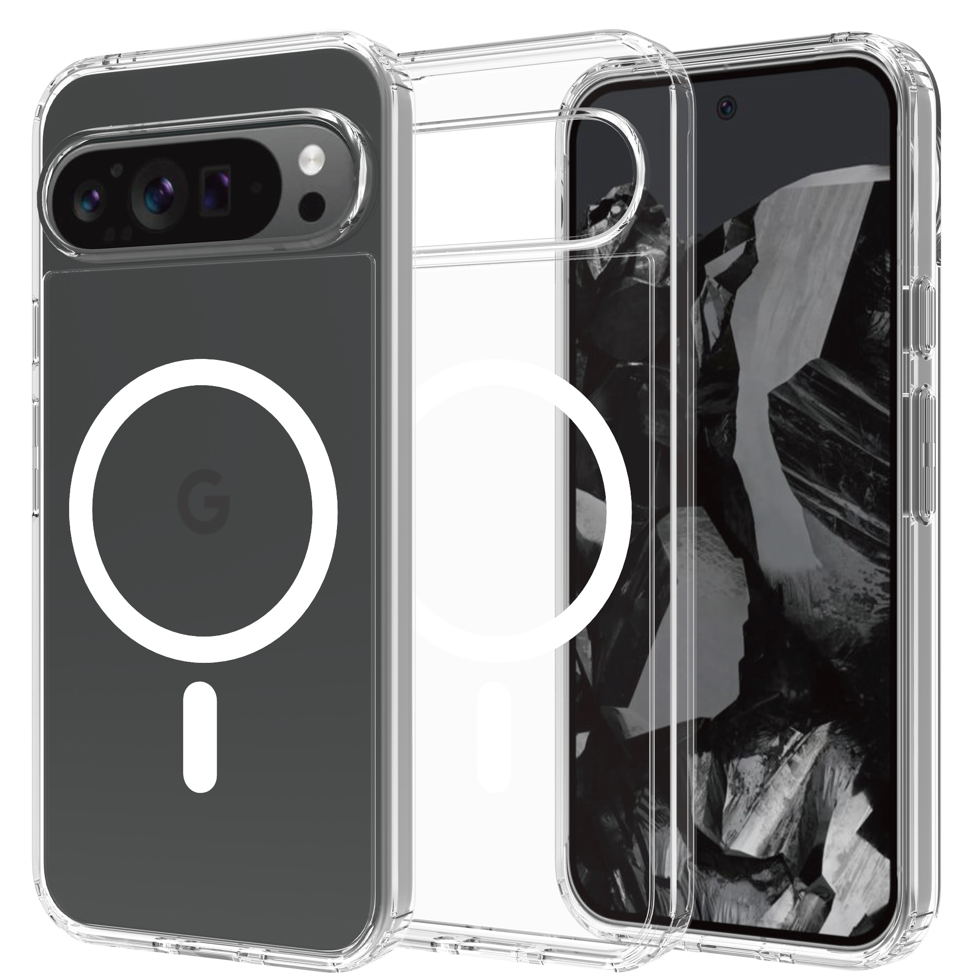 Hybridcase MagSafe Google Pixel 9 Pro XL transparant