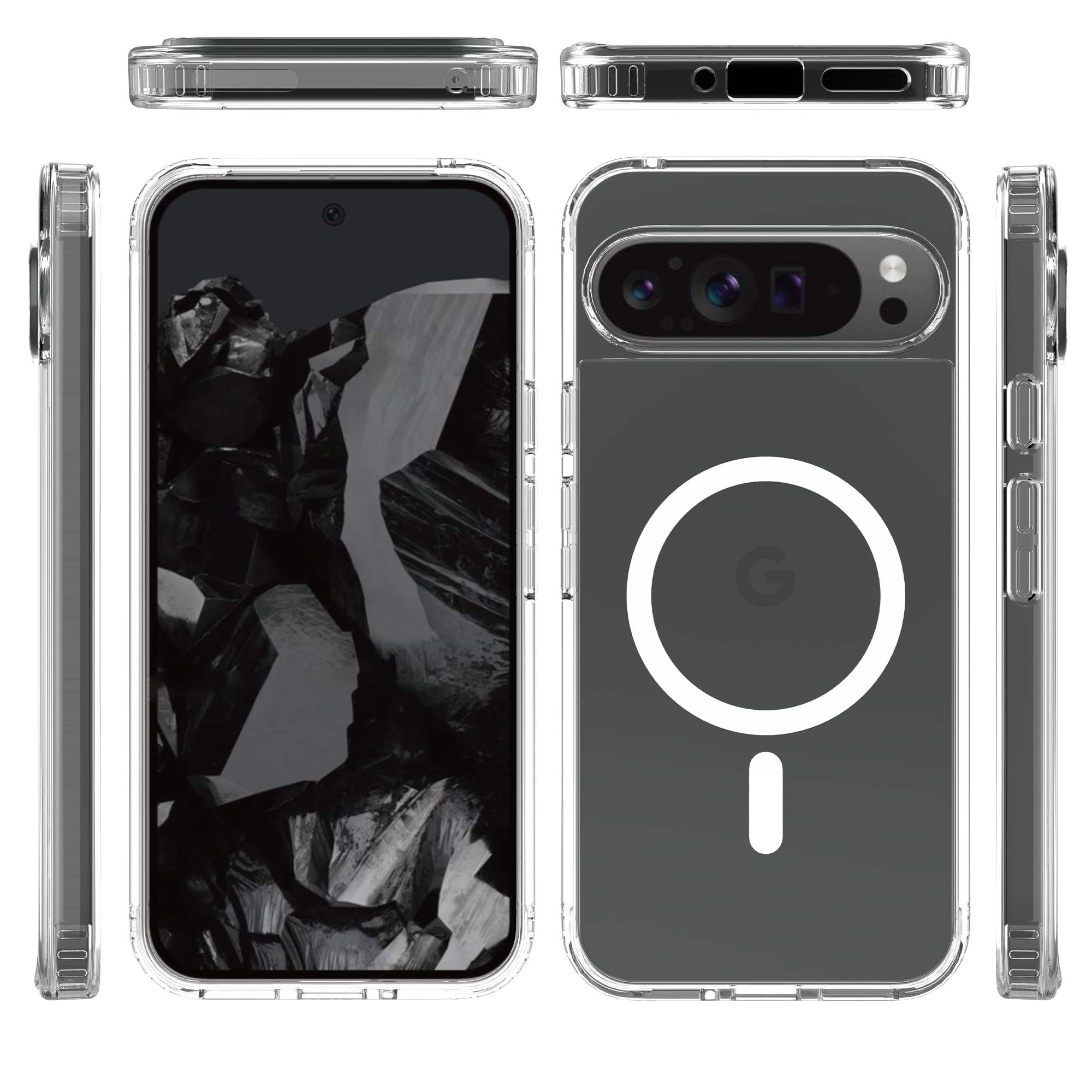 Hybridcase MagSafe Google Pixel 9 Pro XL transparant