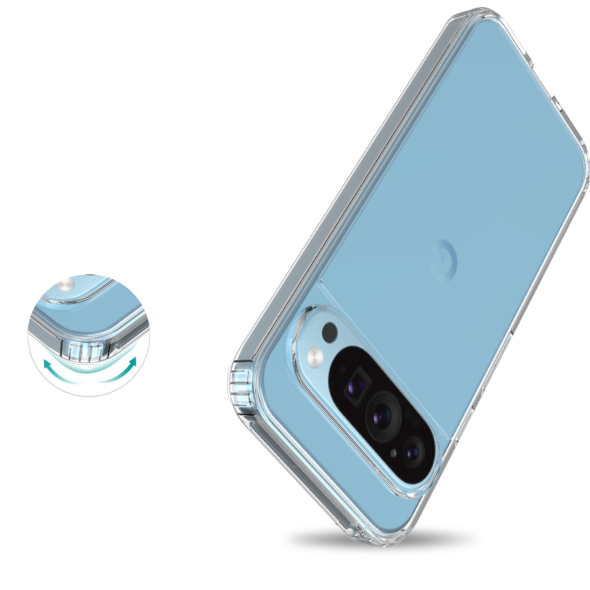 Crystal Hybrid Case Google Pixel 9 transparant