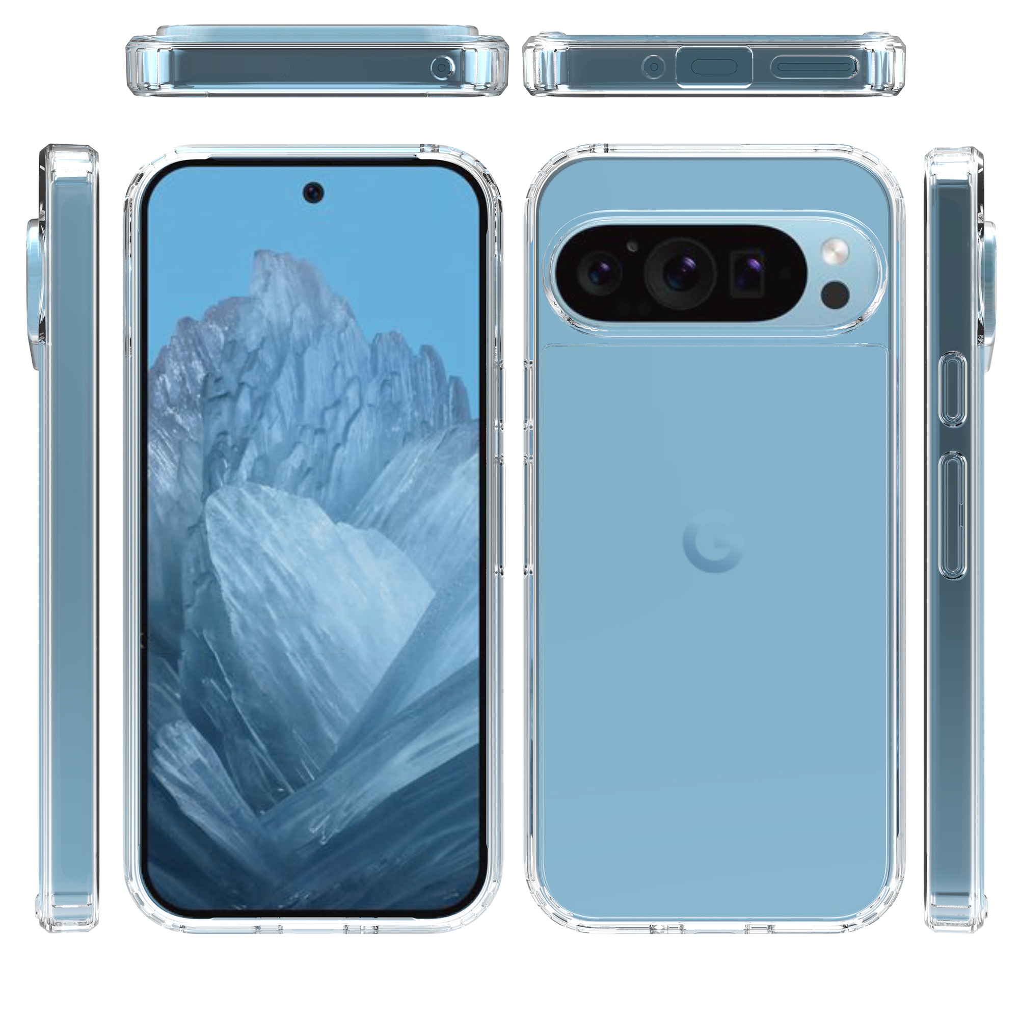 Crystal Hybrid Case Google Pixel 9 Pro transparant