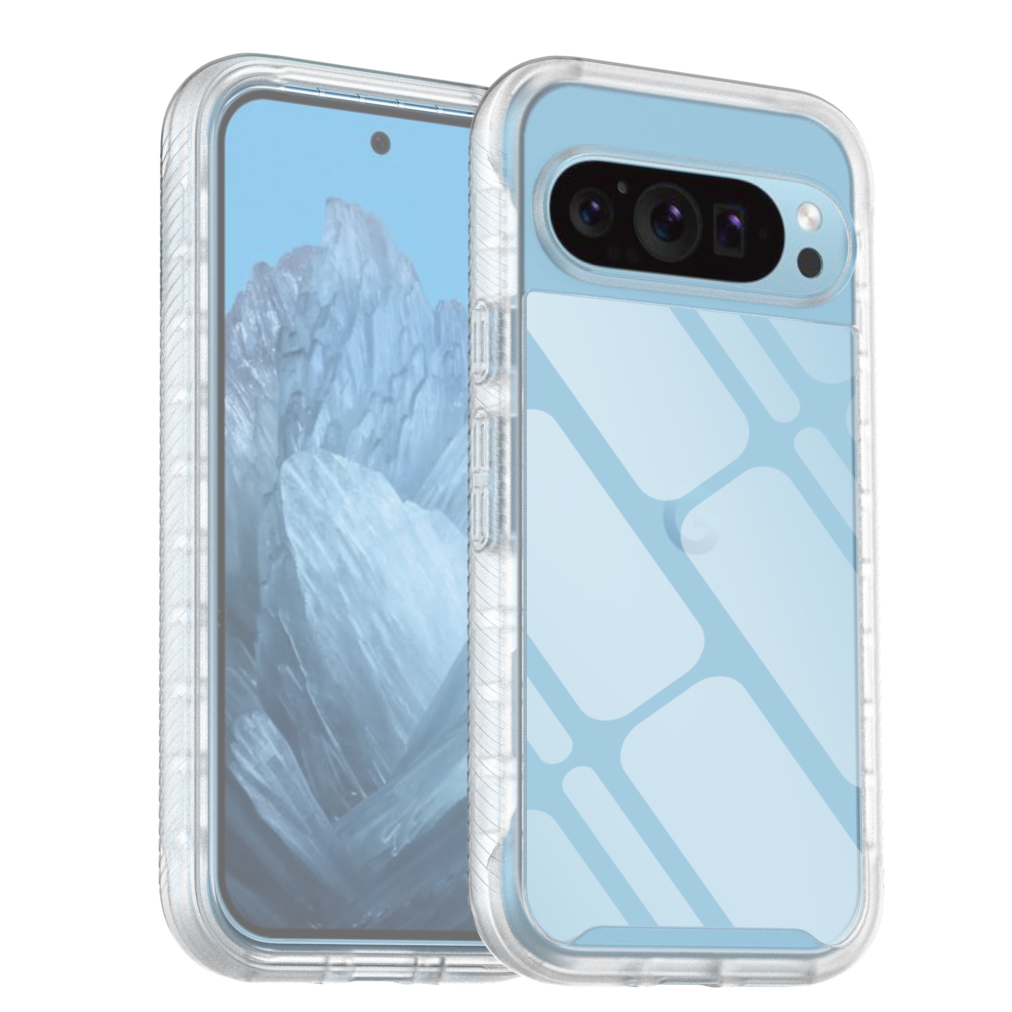 Google Pixel 9 Pro Full Protection Case transparant