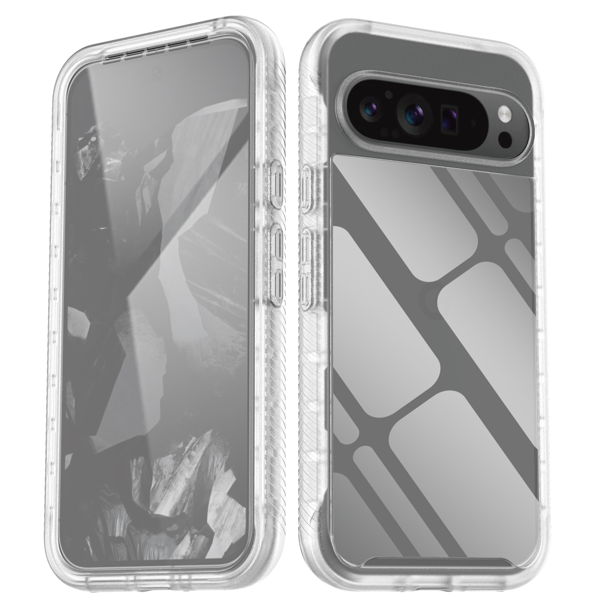 Google Pixel 9 Pro XL Full Protection Case transparant