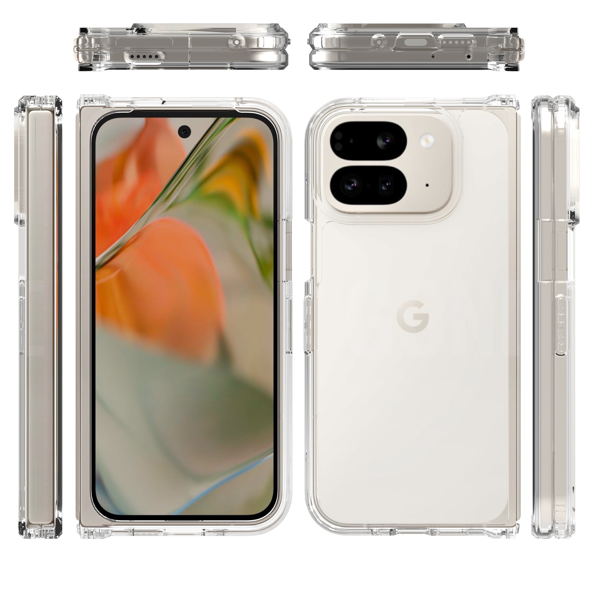 Hybridcase Google Pixel 9 Pro Fold transparant