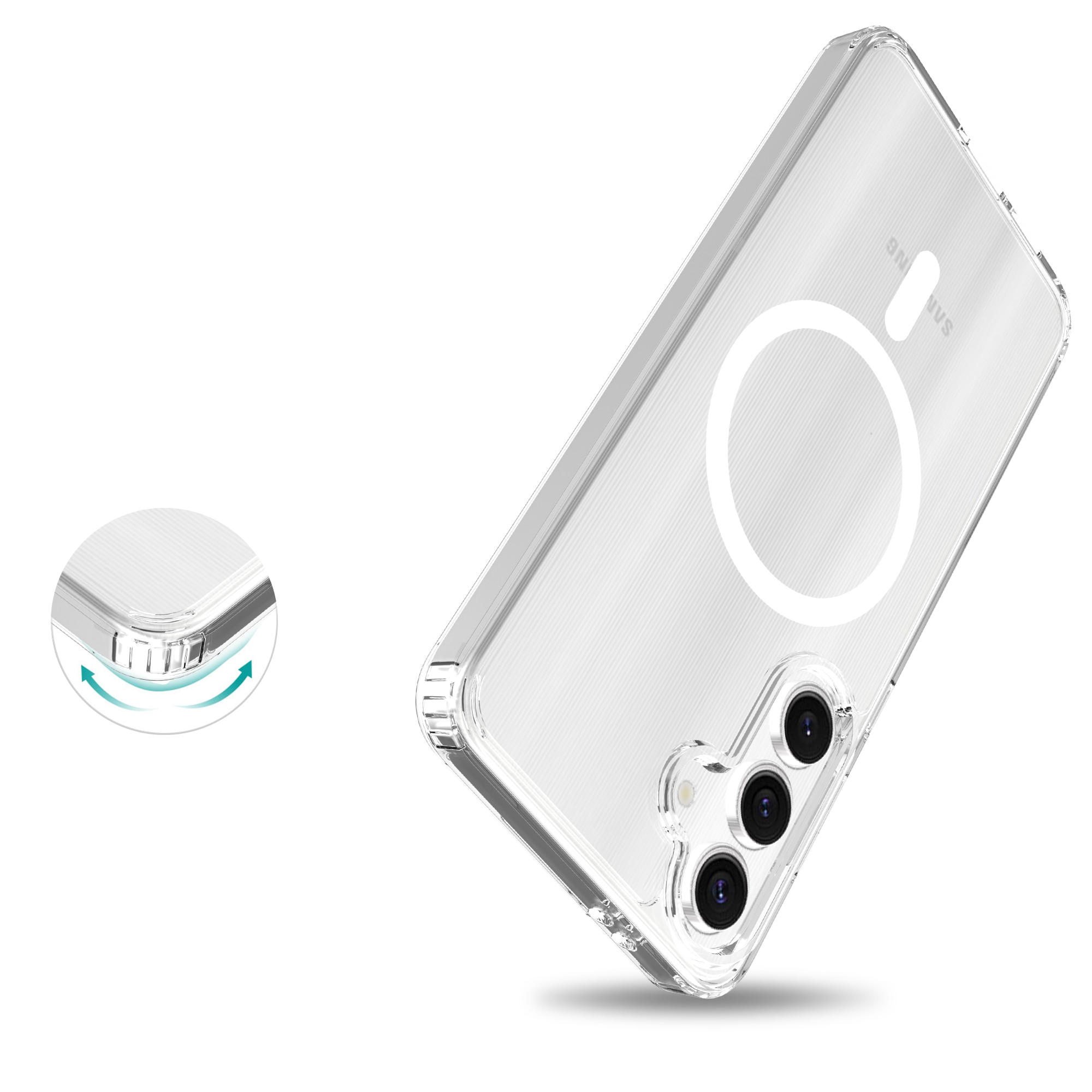 Hybridcase MagSafe Samsung Galaxy S24 FE transparant