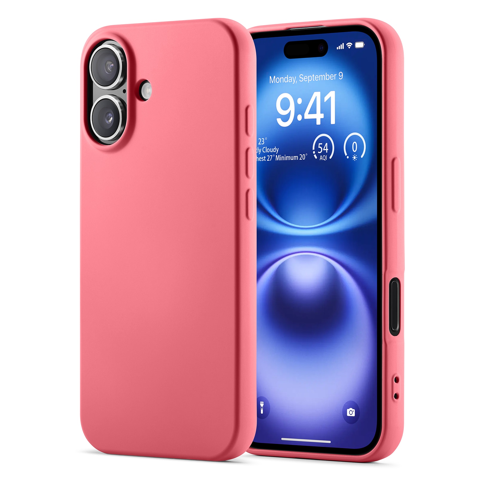 iPhone 16 Schokbestendige TPU Case Cerise