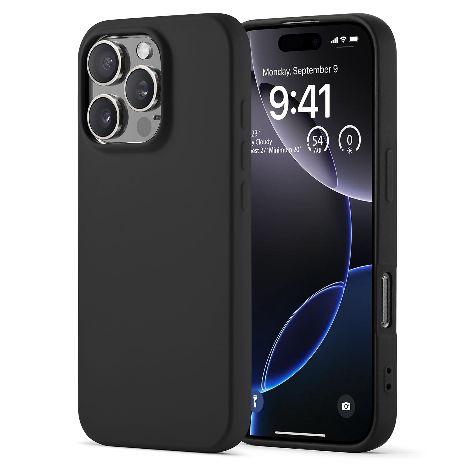 iPhone 16 Pro Schokbestendige TPU Case Zwart