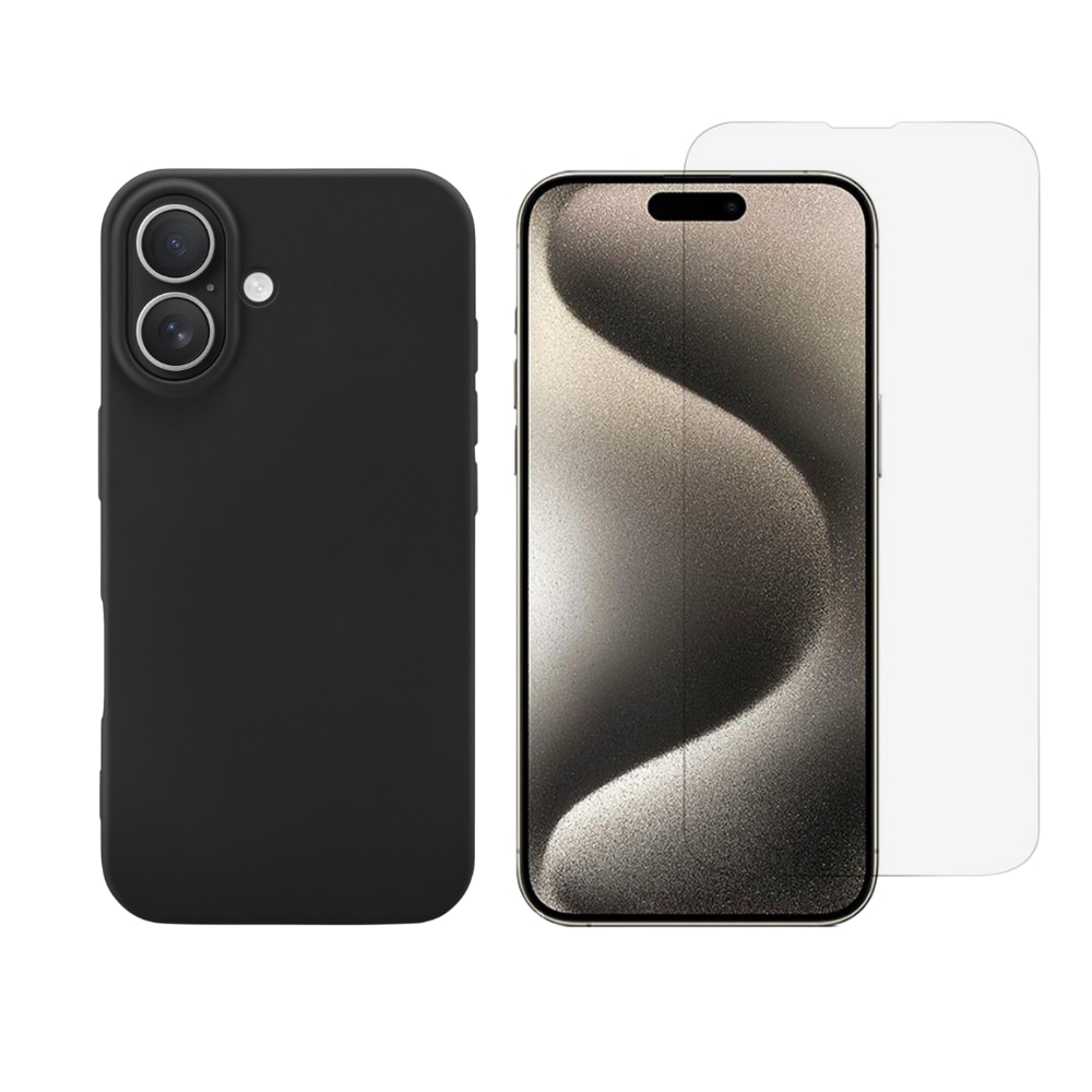 iPhone 16 Plus Set TPU-hoesje en Screenprotector