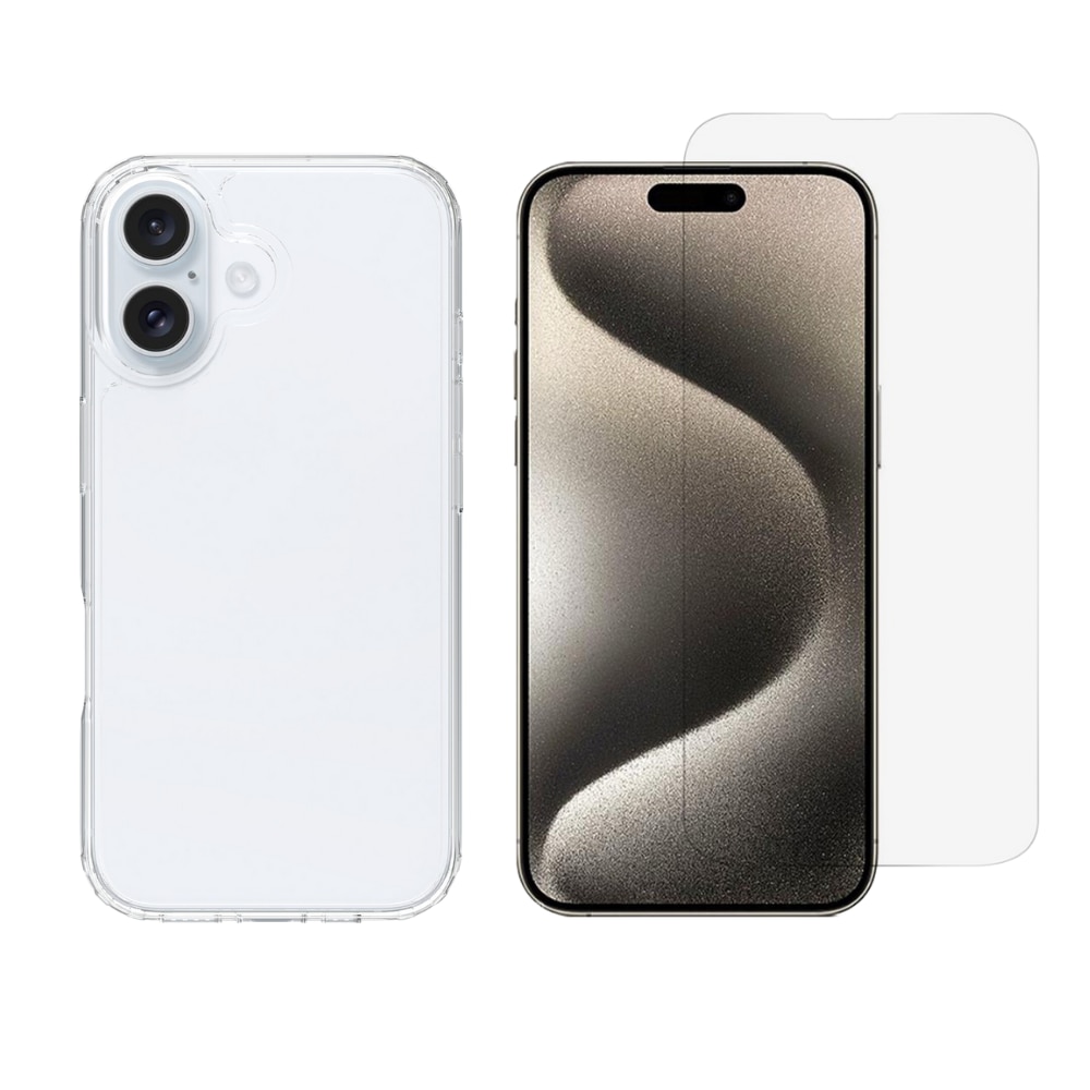 iPhone 16 Plus Set Hoesje en Screenprotector