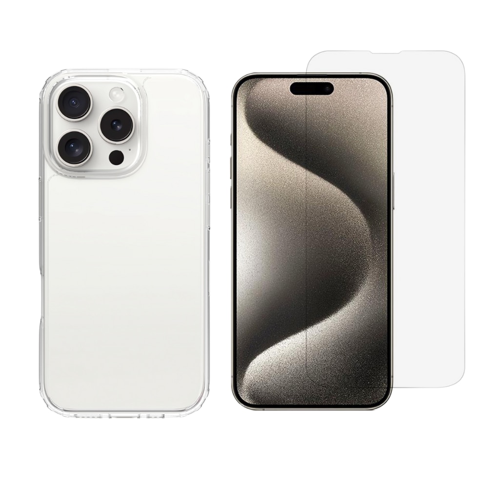 iPhone 16 Pro Set Hoesje en Screenprotector