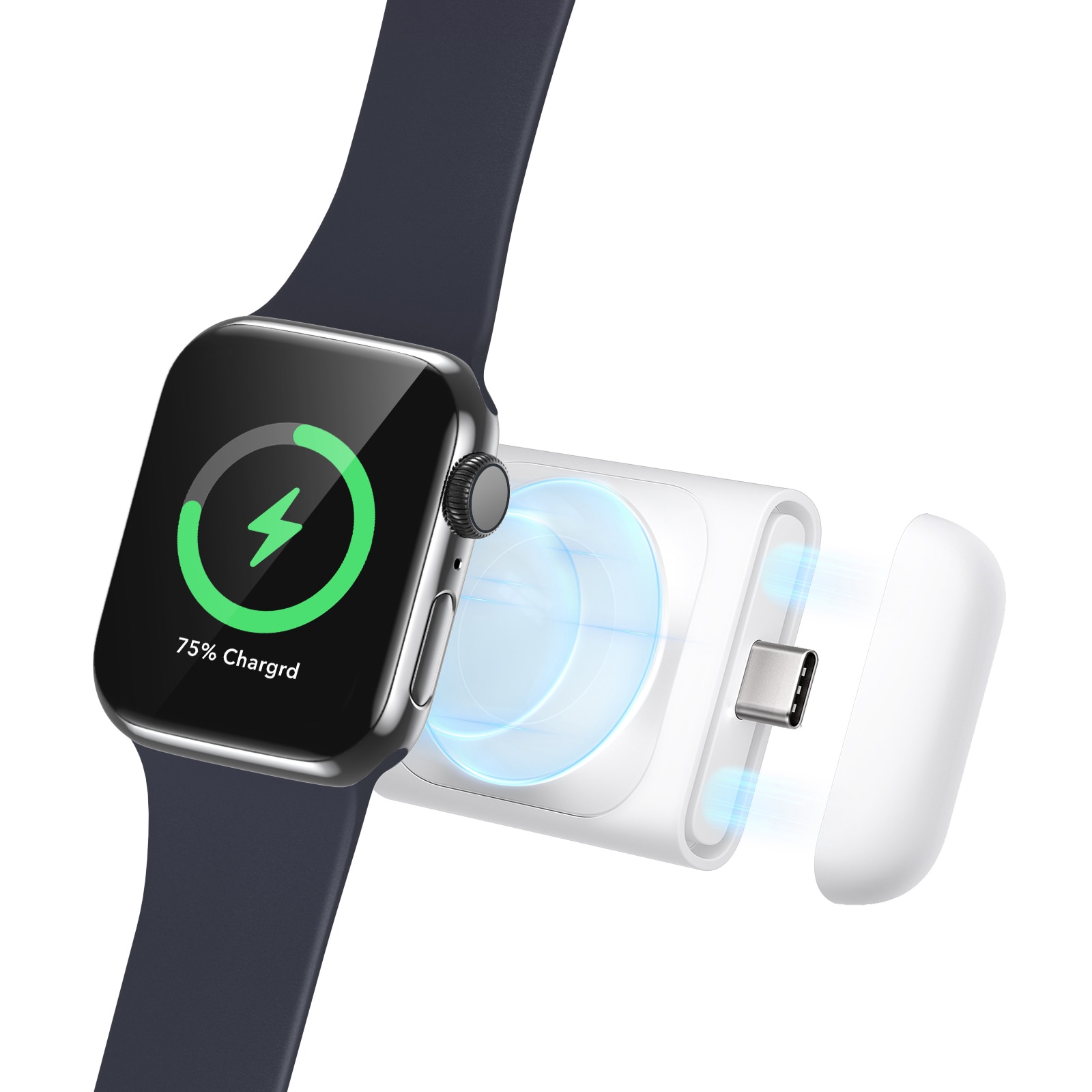 Draagbare Apple Watch Oplader wit