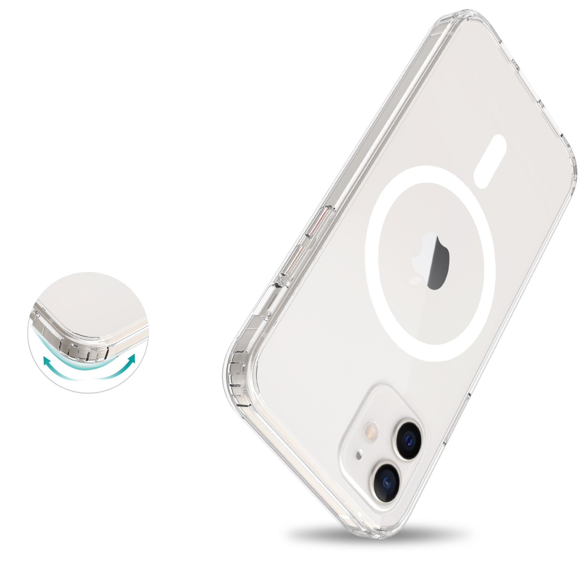 Hybridcase MagSafe iPhone 12/iPhone 12 Pro transparant