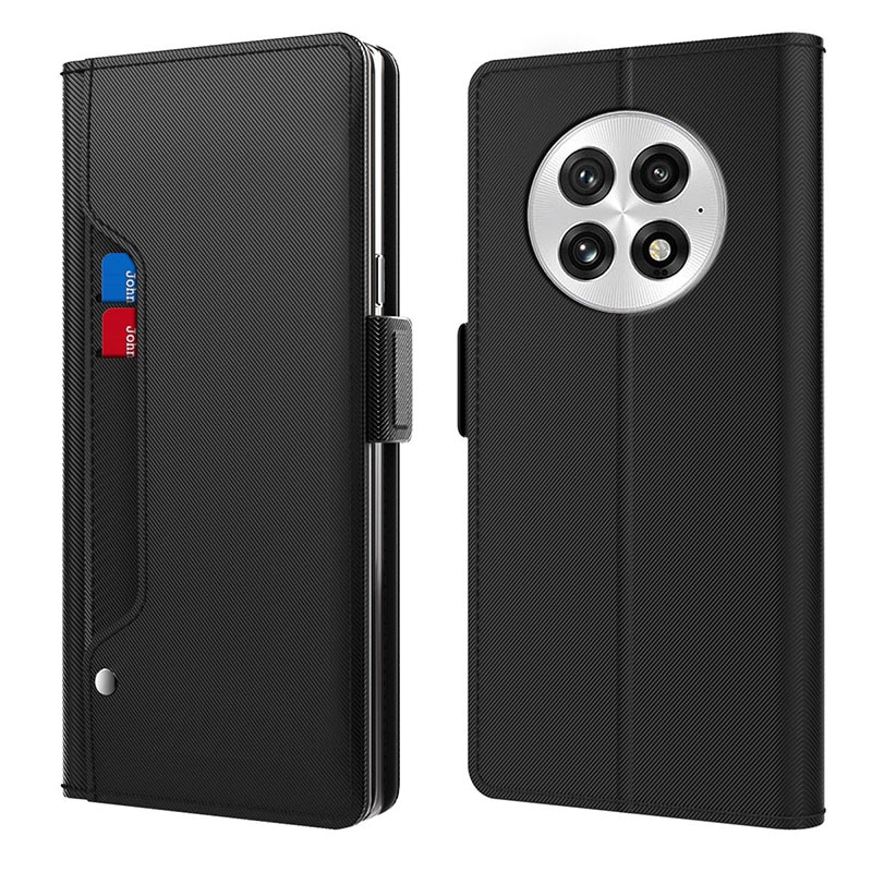  OnePlus 13 Bookcover Hoesje met Spiegel zwart