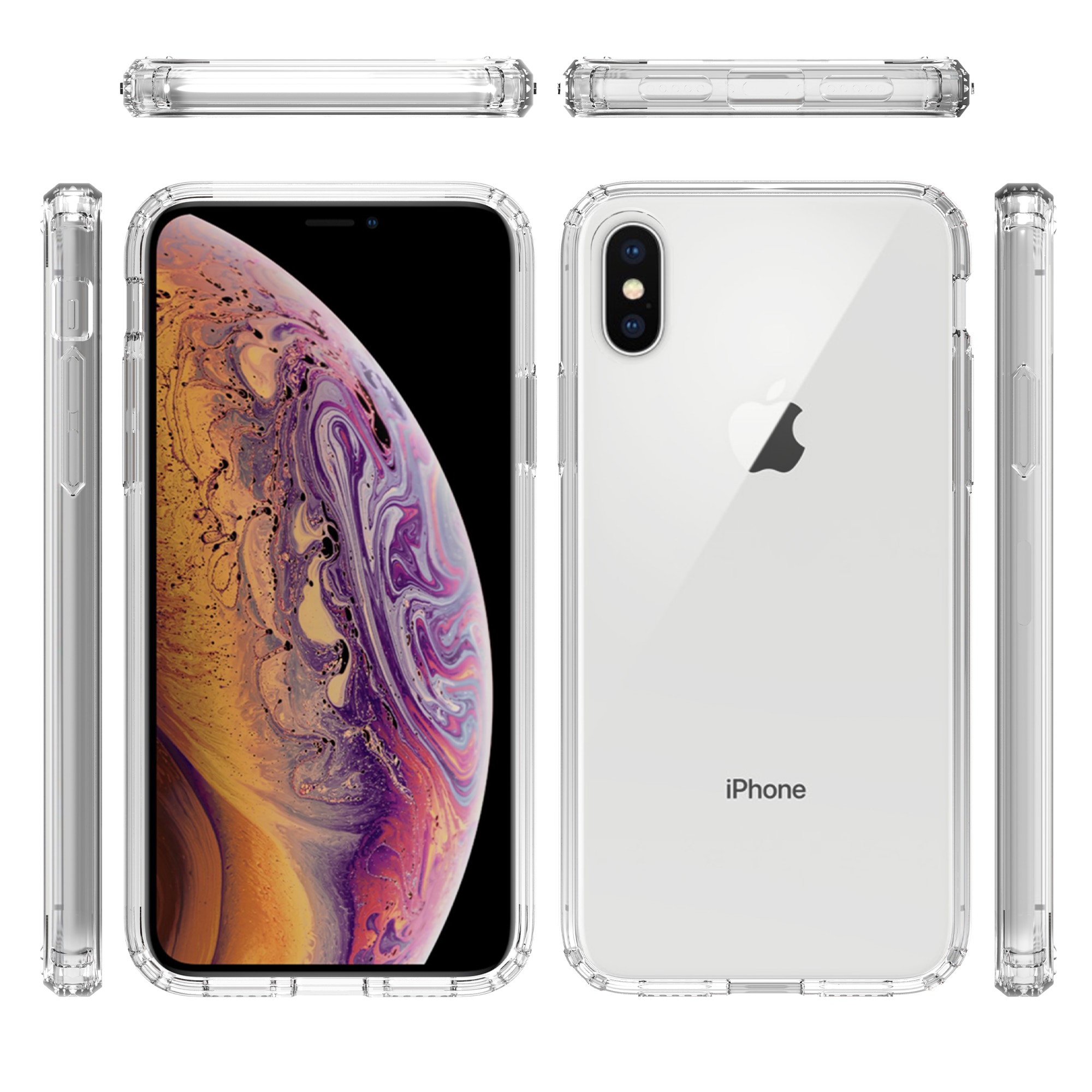 Hybridcase iPhone X/XS transparant