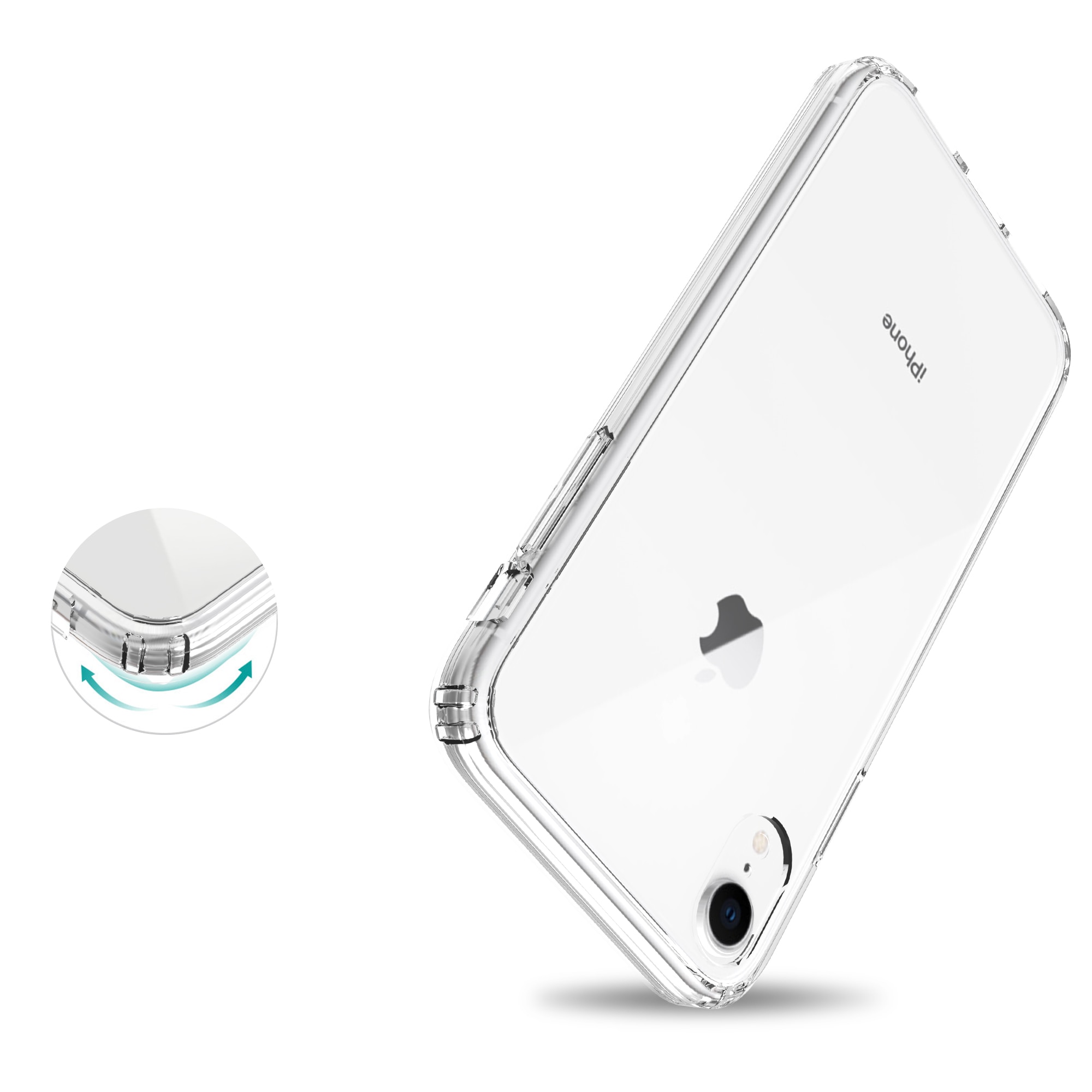 Hybridcase iPhone Xr transparant