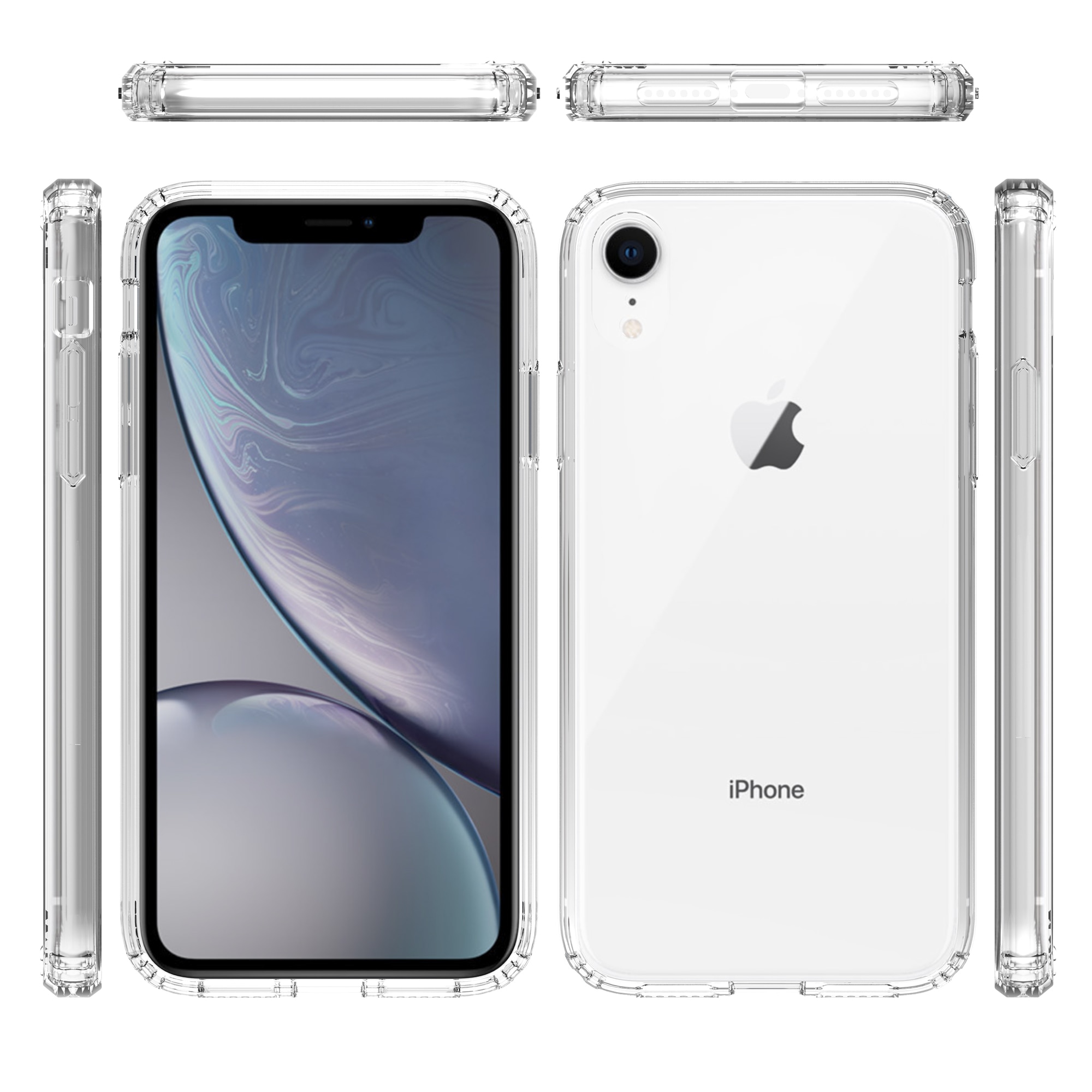 Hybridcase iPhone Xr transparant