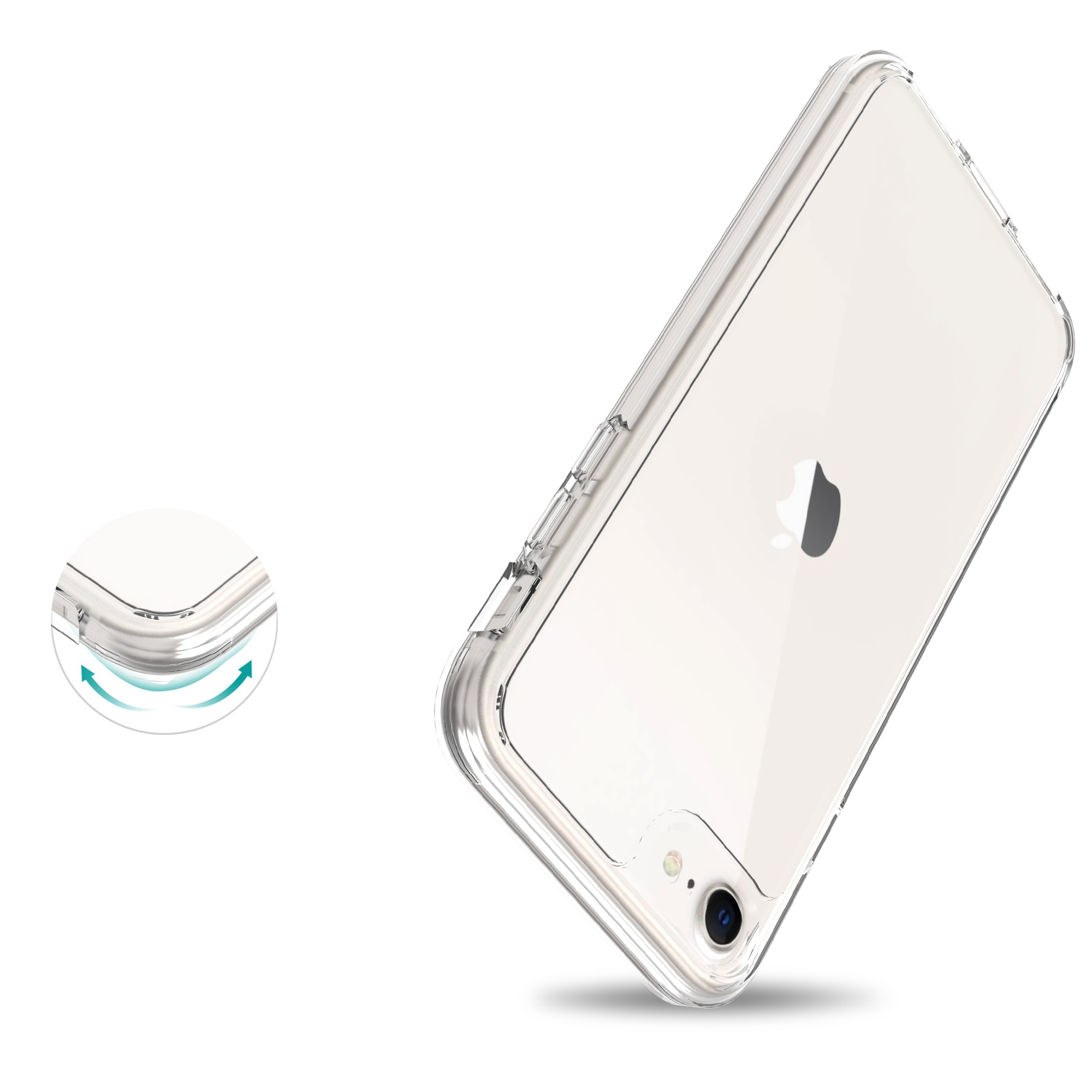 Hybridcase iPhone 8 Transparant