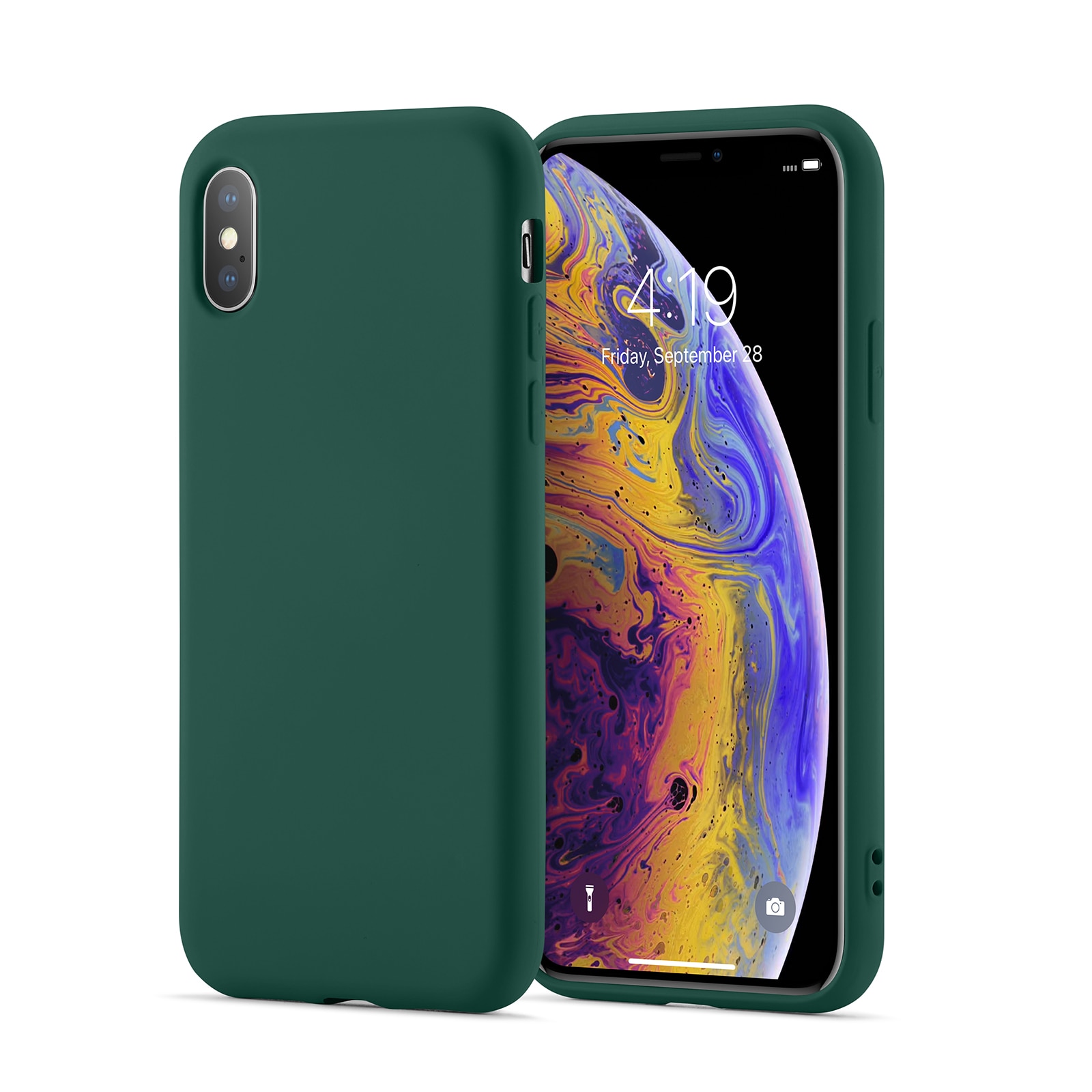 iPhone X/XS TPU Case donkergroen