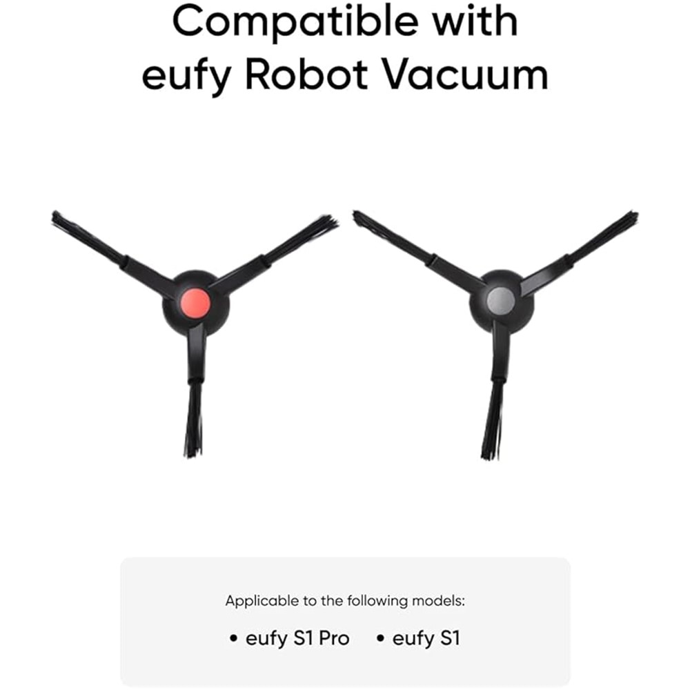 2-pack Zijborstels Eufy Omni S1 Pro Zwart