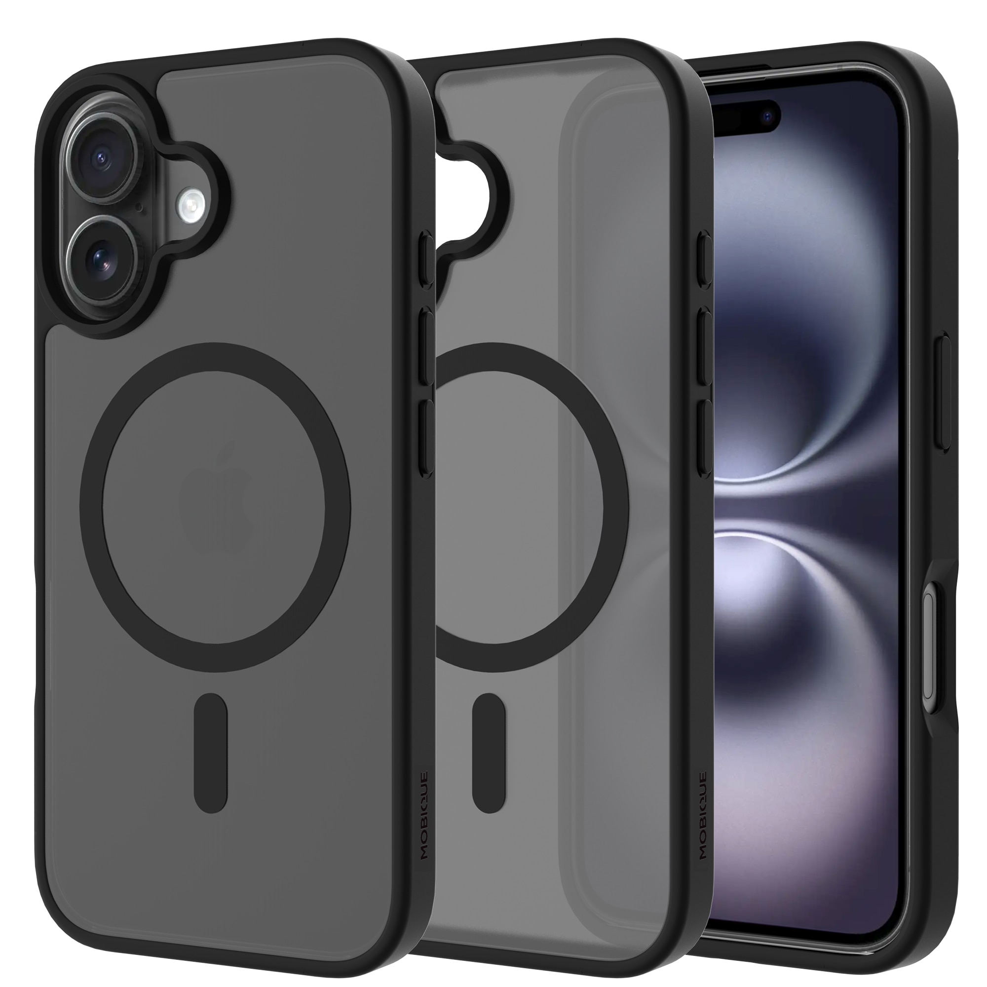 Magnetic Hybrid Hoesje iPhone 16 Frosted Black