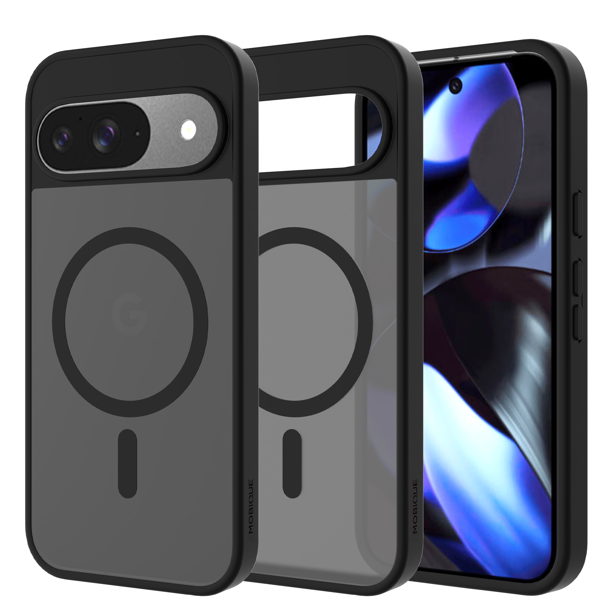 Magnetic Hybrid Hoesje Google Pixel 9 Pro Frosted Black