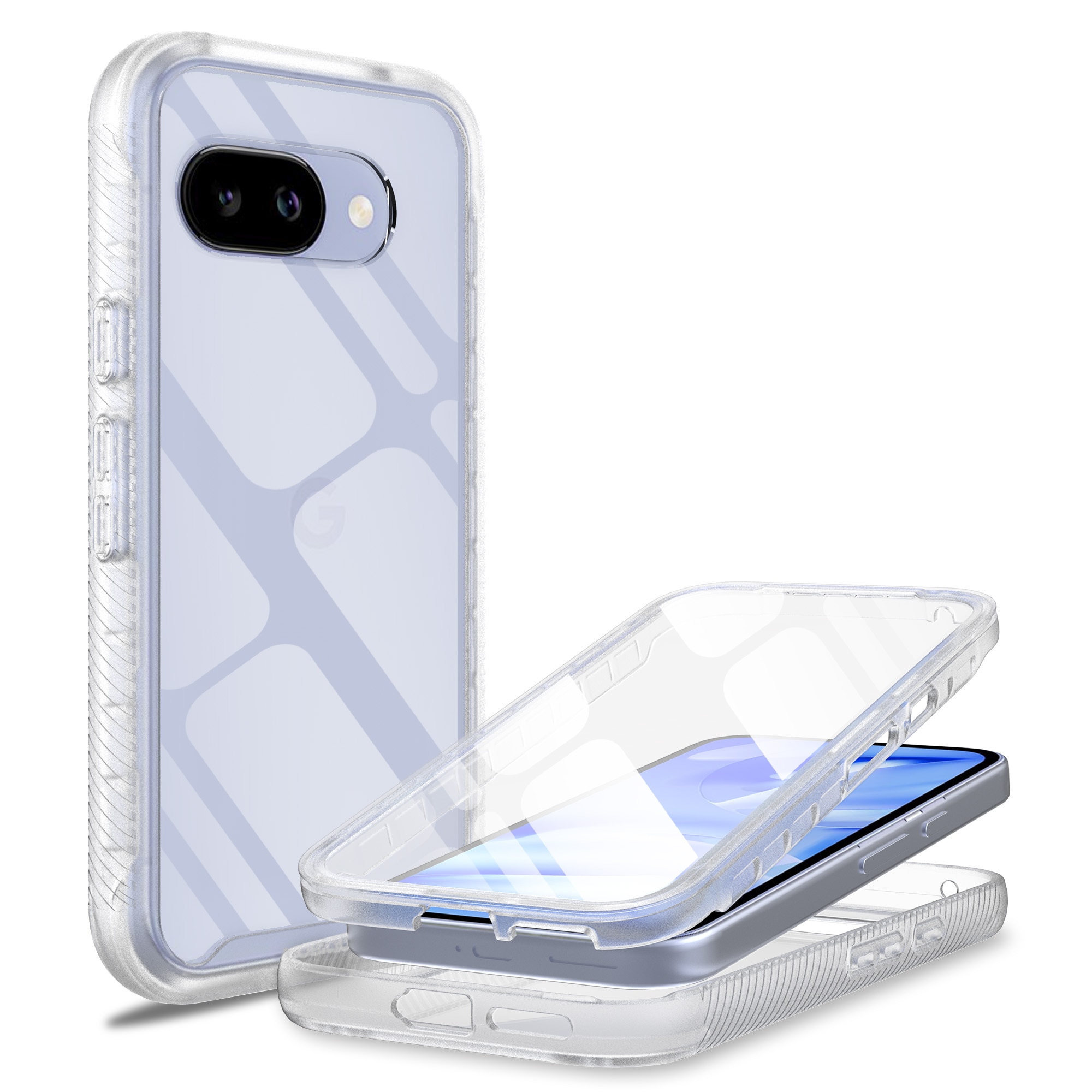 Google Pixel 9a Full Protection Case Transparant