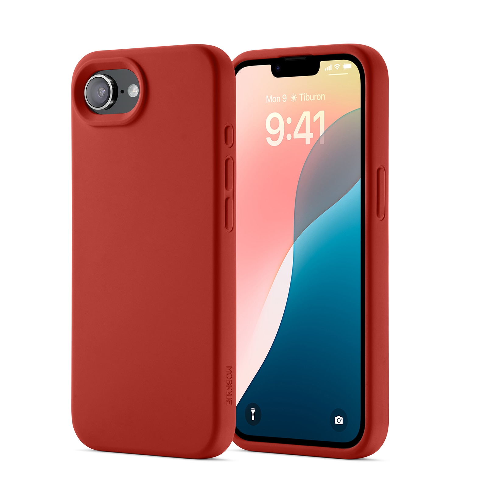 Magnetic Siliconen hoesje iPhone 16e Lava Red