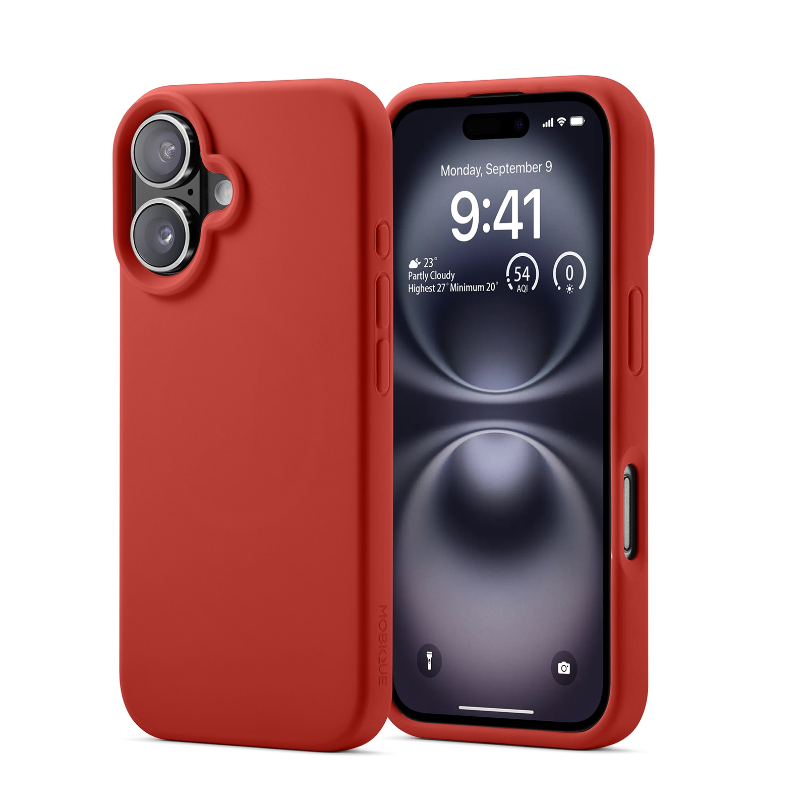 Magnetic Siliconen hoesje iPhone 16 Lava Red