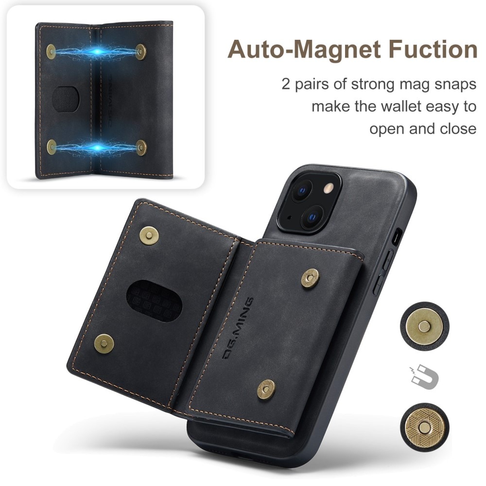 Magnetic Card Slots Case iPhone 15 Plus Black