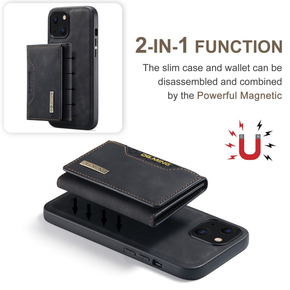 Magnetic Card Slots Case iPhone 15 Plus Black