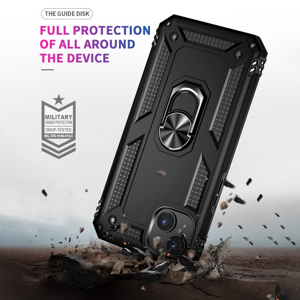 iPhone 14 Hybridcase Tech Ring Zwart