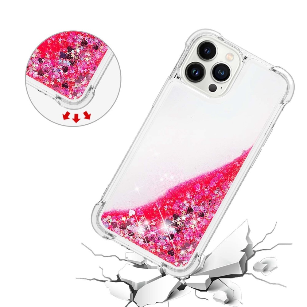 iPhone 14 Pro Glitter Powder TPU Case Roze