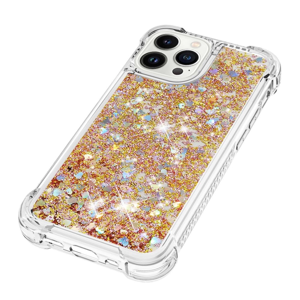 iPhone 14 Pro Glitter Powder TPU Case Goud